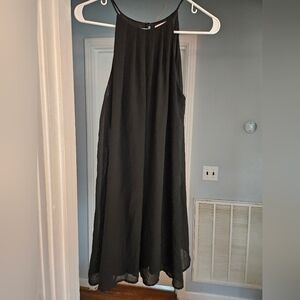 Lush Black Spaghetti Strap Shift Dress